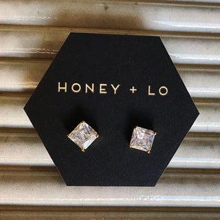 Ella Princess Cut Studs