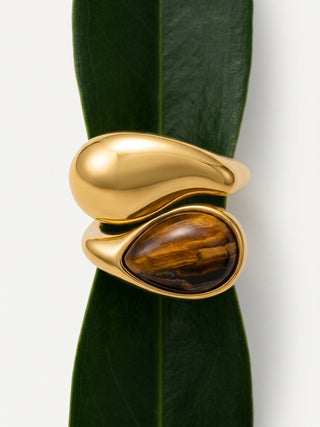 Shifter – Gold Tiger’s Eye Adjustable Statement Ring