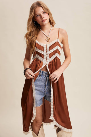 The Lace Trim Maxi Cami Top