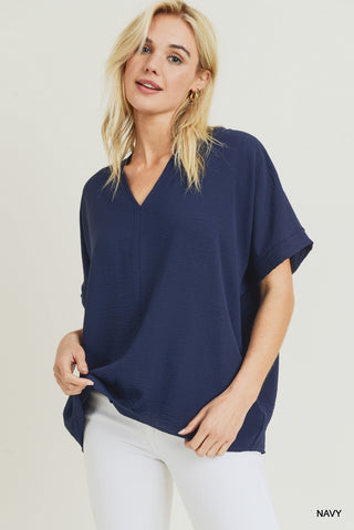 Harper Relaxed V Neck Blouse