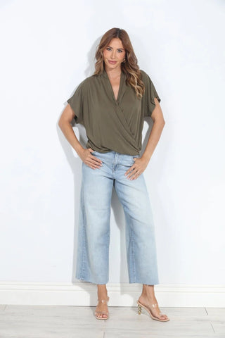 Veronica M / Cupro Surplice Tee-BEST SELLER
