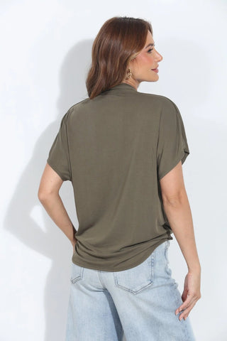 Veronica M / Cupro Surplice Tee-BEST SELLER