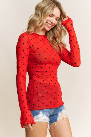 The Sweet Heart Mesh Top