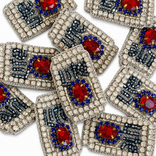 Lite Beer Hand Made Embellished Beaded Stud Earrings