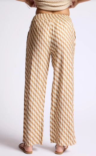 Prickly Pear Smocked Waist Wide Leg Pant