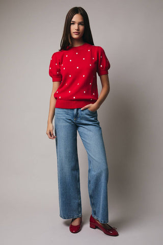 The Ruby Polka Dot Sweater
