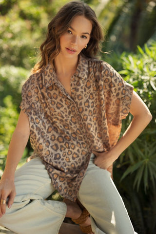 The Carmen Leopard Blouse