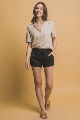 Lucy Linen Blend Shorts