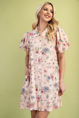 Mia Floral Puff Sleeve Dress