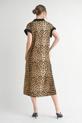 Lolina Leopard Midi Dress
