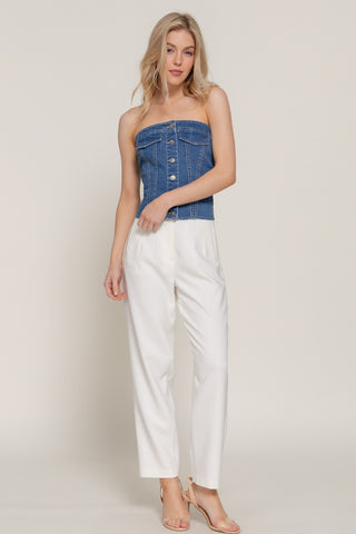 Taylor Denim Tube Top
