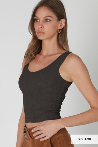 Reversible Lace Textured Top