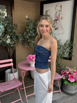 Taylor Denim Tube Top