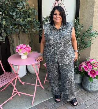 Lolita Leopard Button Down Set