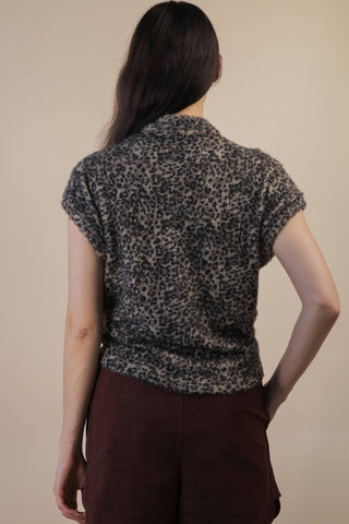 Leopard Soft Knit Vest Top