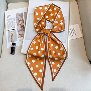 Polka Dot Geometric Long Scarf