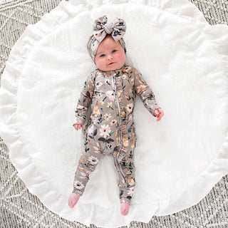 Gigi and Max - Tatum RUFFLE ZIP Bamboo One Piece Floral Baby Clothing