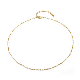 Carly Enamel Ball Chain Necklace