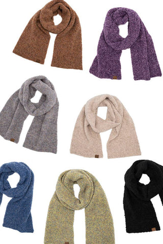 C.C Mixed Color Boucle Scarf