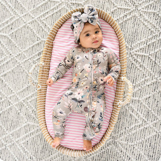 Gigi and Max - Tatum RUFFLE ZIP Bamboo One Piece Floral Baby Clothing