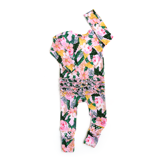 Gigi and Max - Luana RUFFLE ZIP Bamboo One Piece Floral Baby Outfit