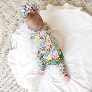 Gigi and Max - Joanna RUFFLE ZIP Bamboo One Piece Floral Baby Clothing