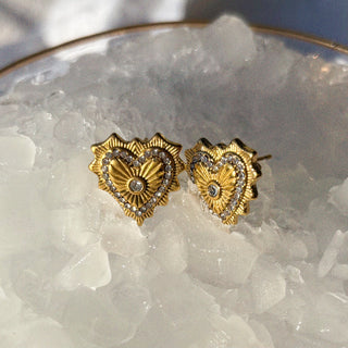 Charmed Heart Stud Earrings