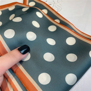 Polka Dot Geometric Long Scarf