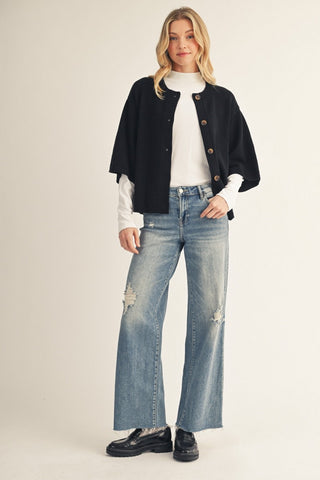 The Camille Cropped Button