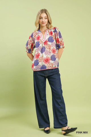 Prim Puff Sleeve Top