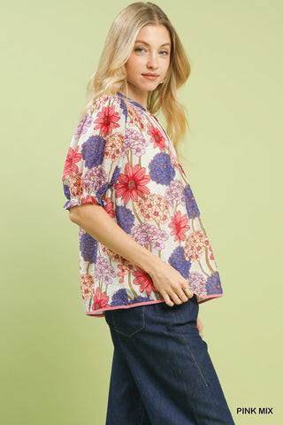 Prim Puff Sleeve Top