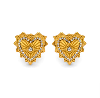 Charmed Heart Stud Earrings
