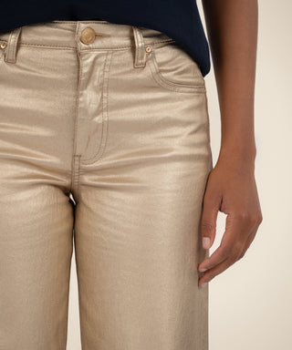 Charlotte Metallic Coated High Rise Wide Leg