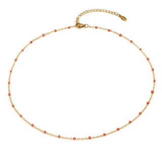 Carly Enamel Ball Chain Necklace