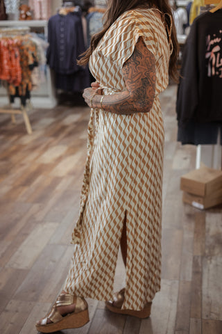 Prickly Pear V-Neck Maxi Dress