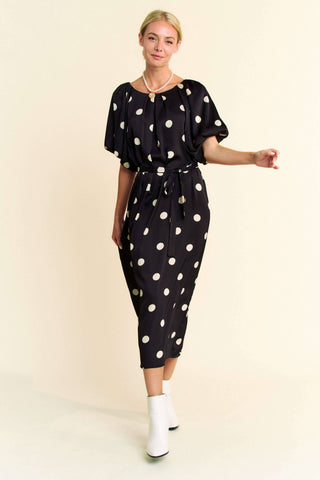 Pammi Polka Dot Midi Dress