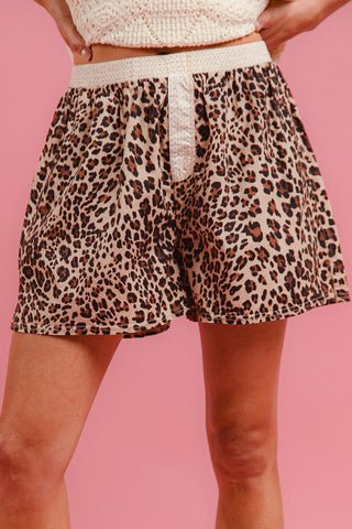 Ailany Leopard Wide Shorts