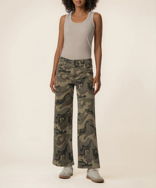 Meg High Rise Wide Leg- Camo