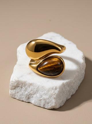 Shifter – Gold Tiger’s Eye Adjustable Statement Ring