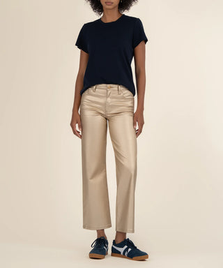 Charlotte Metallic Coated High Rise Wide Leg