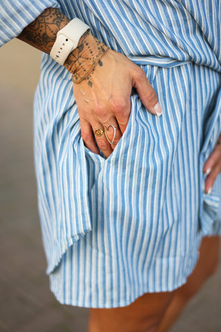 Market Day Shirt Style Layered Romper