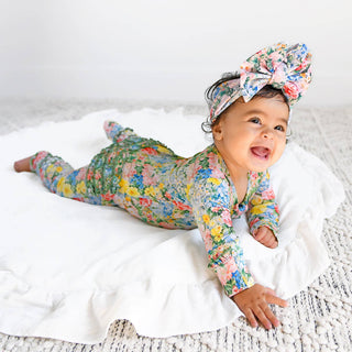 Gigi and Max - Joanna RUFFLE ZIP Bamboo One Piece Floral Baby Clothing