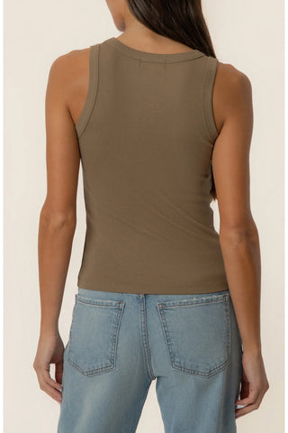 Anastasia Stretch Cotton Blend Rib Tank KUT from the Kloth