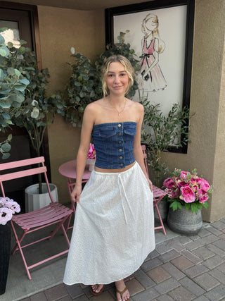 Taylor Denim Tube Top
