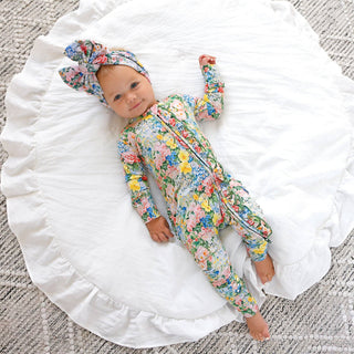 Gigi and Max - Joanna RUFFLE ZIP Bamboo One Piece Floral Baby Clothing