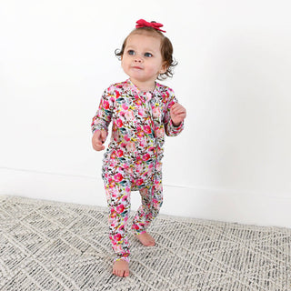 Gigi and Max - Eloise RUFFLE ZIP Bamboo Baby Outfit Sleepies Little