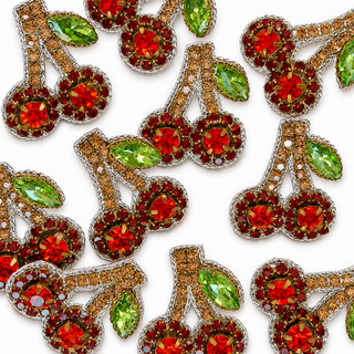 Cherry Hand Made Embellished Beaded Stud Earrings