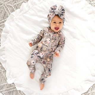 Gigi and Max - Tatum RUFFLE ZIP Bamboo One Piece Floral Baby Clothing