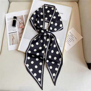 Polka Dot Geometric Long Scarf