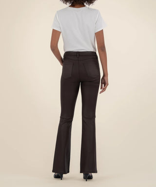 Ana High Rise Flare- Coated Chocolate